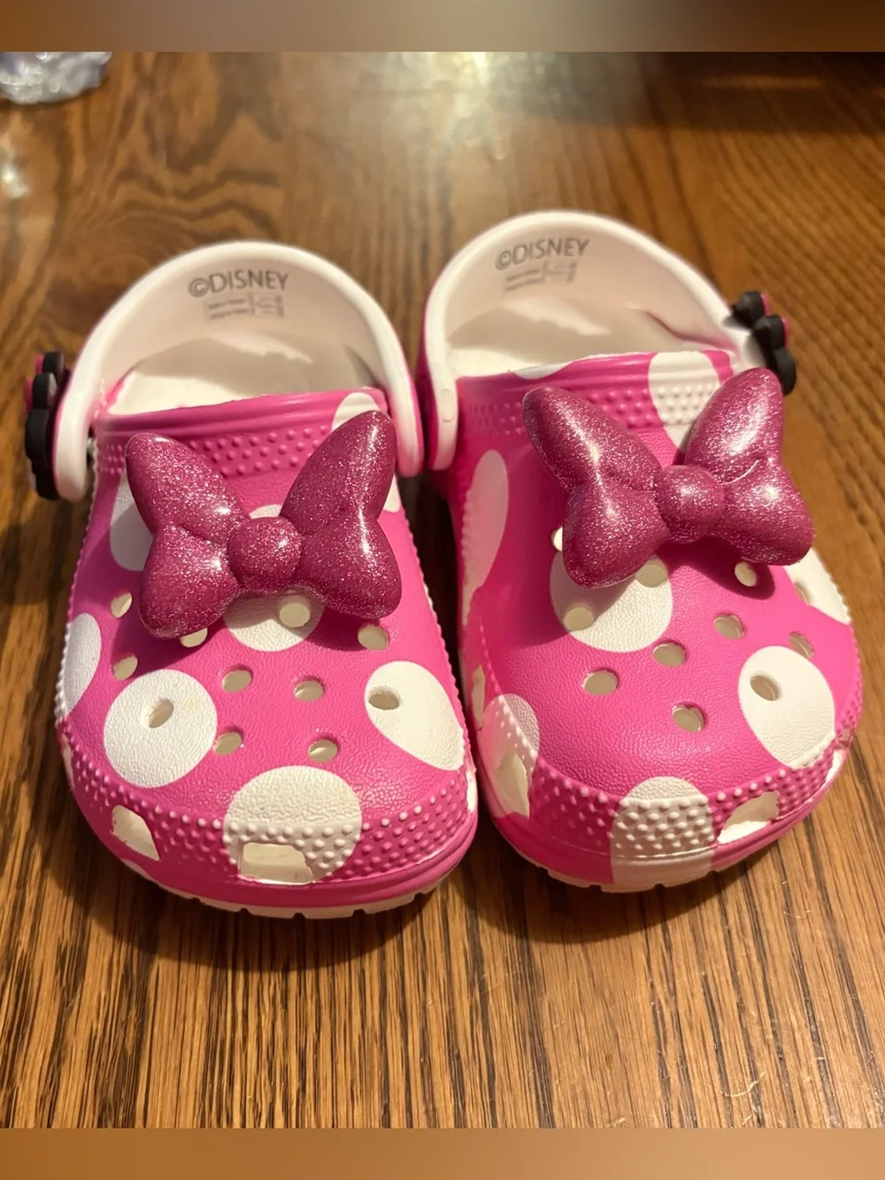 Toddler size 6 Crocs Minnie Mouse